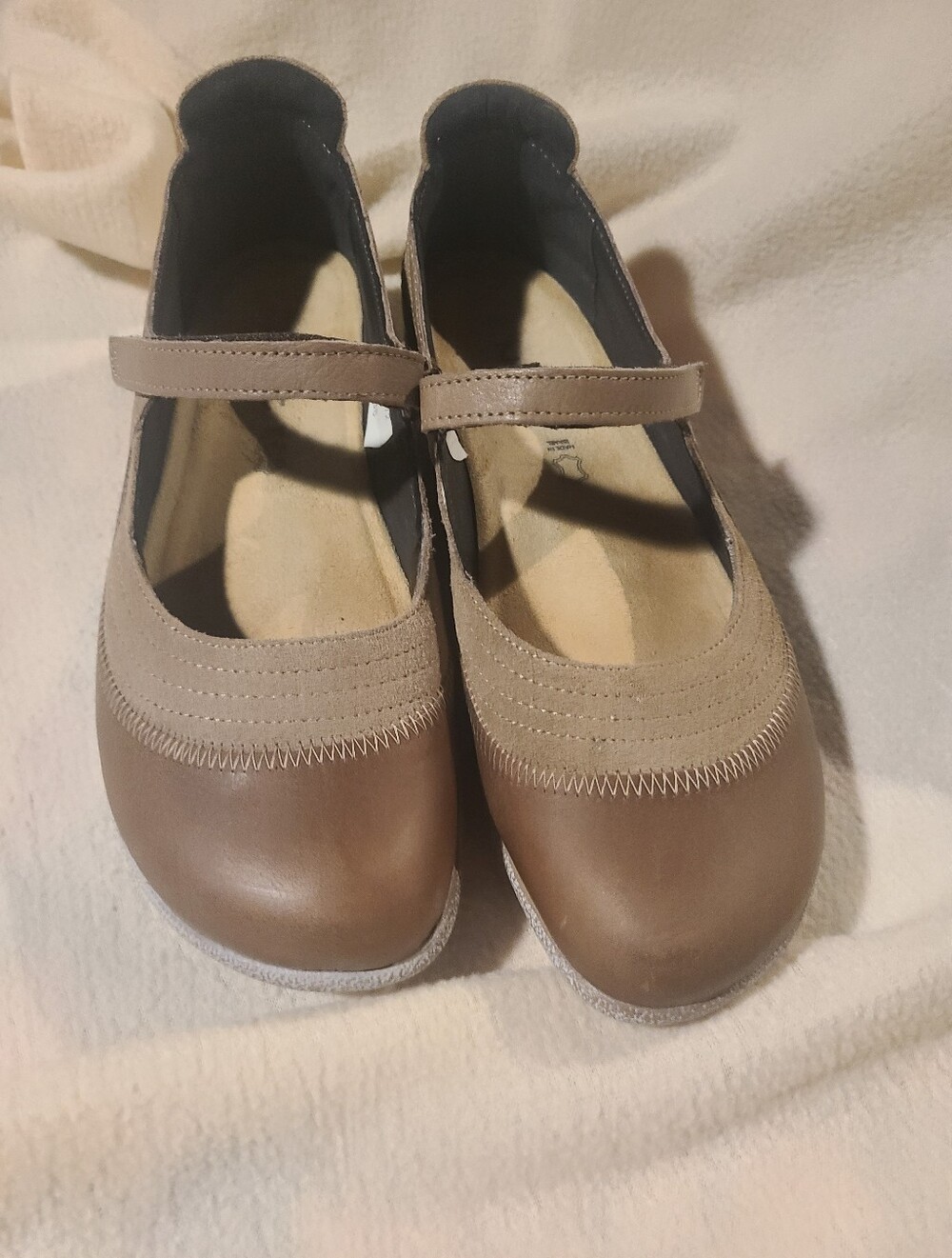 Womans Brown Mary Jane Strap Shoes - Casual Comfort NAOT